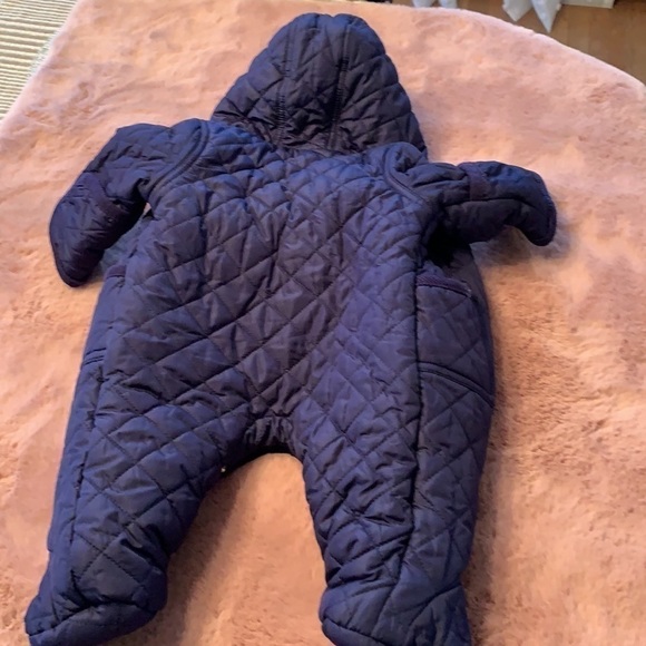 Leveret Designed in France Size 3 month Navy Snapped 1 Piece Jacket/Suit in EUC - Picture 5 of 6